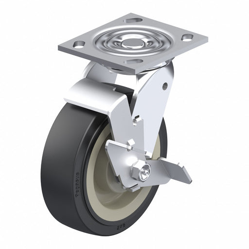 Plate Caster Swivel Polyurethane 9 1/2 H