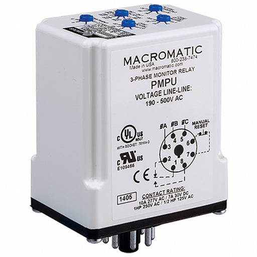 Phase Monitor Relay 8 Pins 190-500V AC