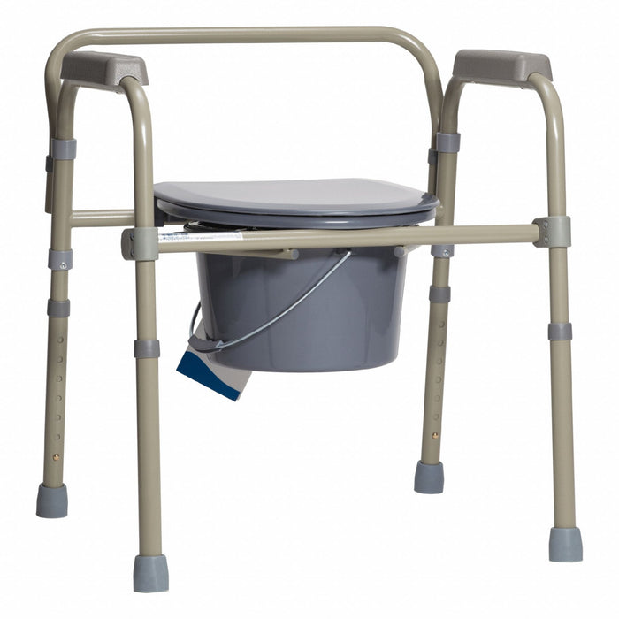 Commode Chair Gray 350 lb Max Weight PK4