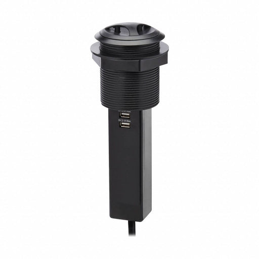 Charging Dock Black 2 Outlet 6 ft
