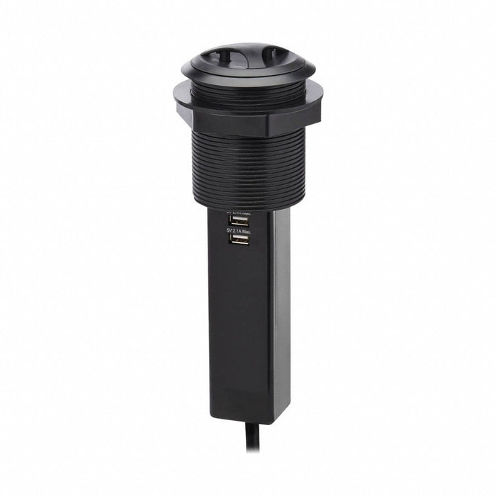 Charging Dock Black 2 Outlet 6 ft