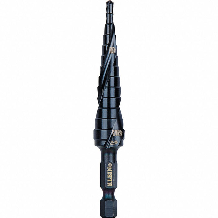 Step Drill Bit Flute 1/8 to 1/2-Inch