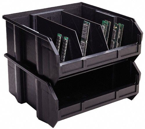 BinDivider 4.75inL Plastic Black PK6