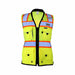 Surveyors Vest Zipper Lime XL