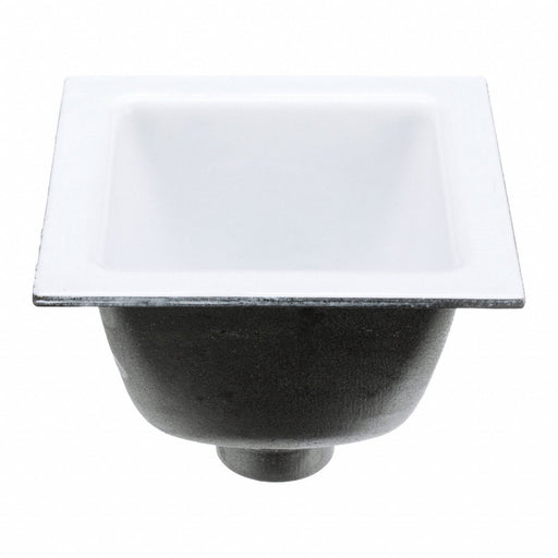 Floor Sink 12 in W Square White