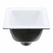 Floor Sink 12 in W Square White